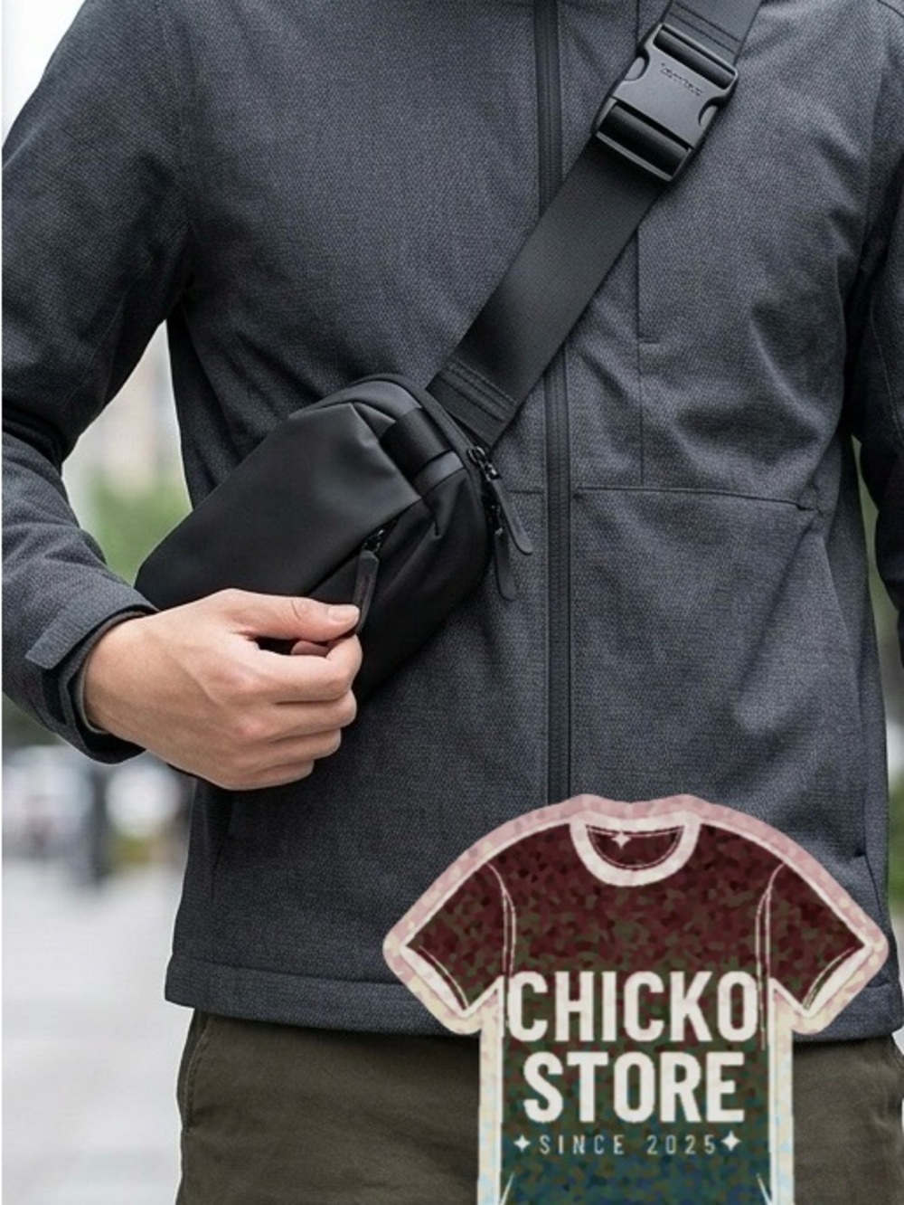 TOMTOC Compact EDC Sling Bag - Chest/Shoulder, Crossbody Bag - Cordura Ballistic